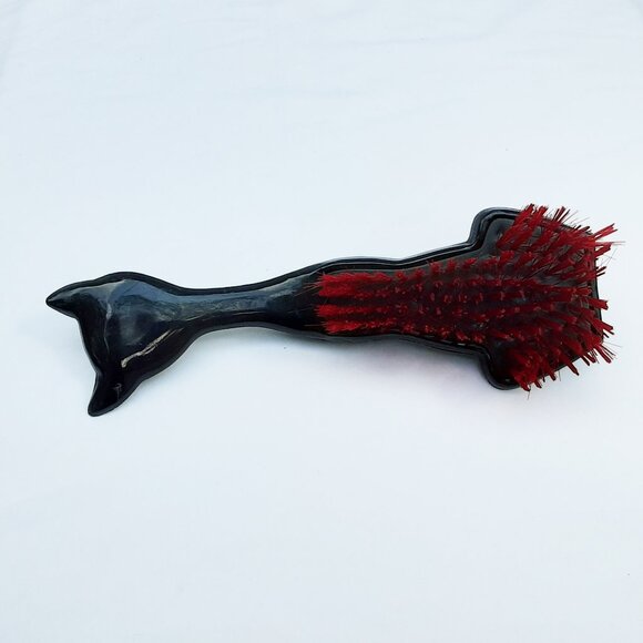 COLLECTIBLE Black Cat Lint Brush with Red Bristles | Vintage Mid Century Modern - Picture 9 of 12
